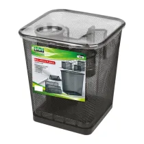 Set scrivania - 6 accessori - rete metallica - nero - Lebez