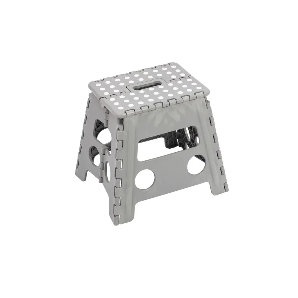 Sgabello alto Clic Clac - 30 x 22 x 32 cm - grigio - King Collection