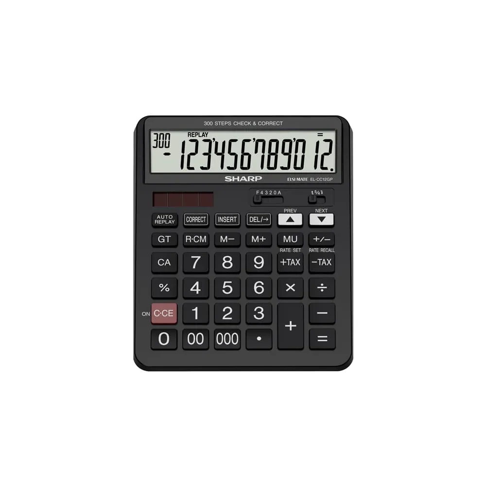 Sharp - Calcolatrice da Tavolo EL-CC12GP - 12 cifre - EL-CC12GP