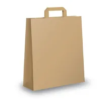 Shopper - maniglie piattina - 36 x 12 x 41 cm - carta kraft - avana - Mainetti Bags - conf. 250 pezzi