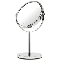 Specchio per trucco - con ingrandimento x3 - diametro specchio 15,5 cm - altezza 32 cm - grigio - Girmi