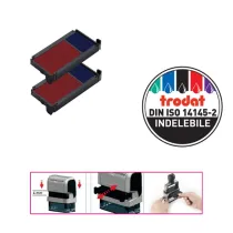 Tamponi 6/4912-2 - blu/rosso - Trodat - Blister 2 pezzi