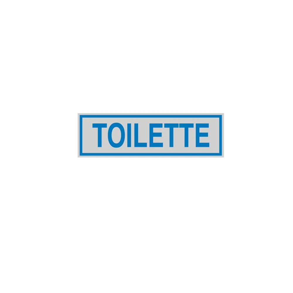 Targhetta adesiva - TOILETTE - 16,5 x 5 cm - Cartelli Segnalatori