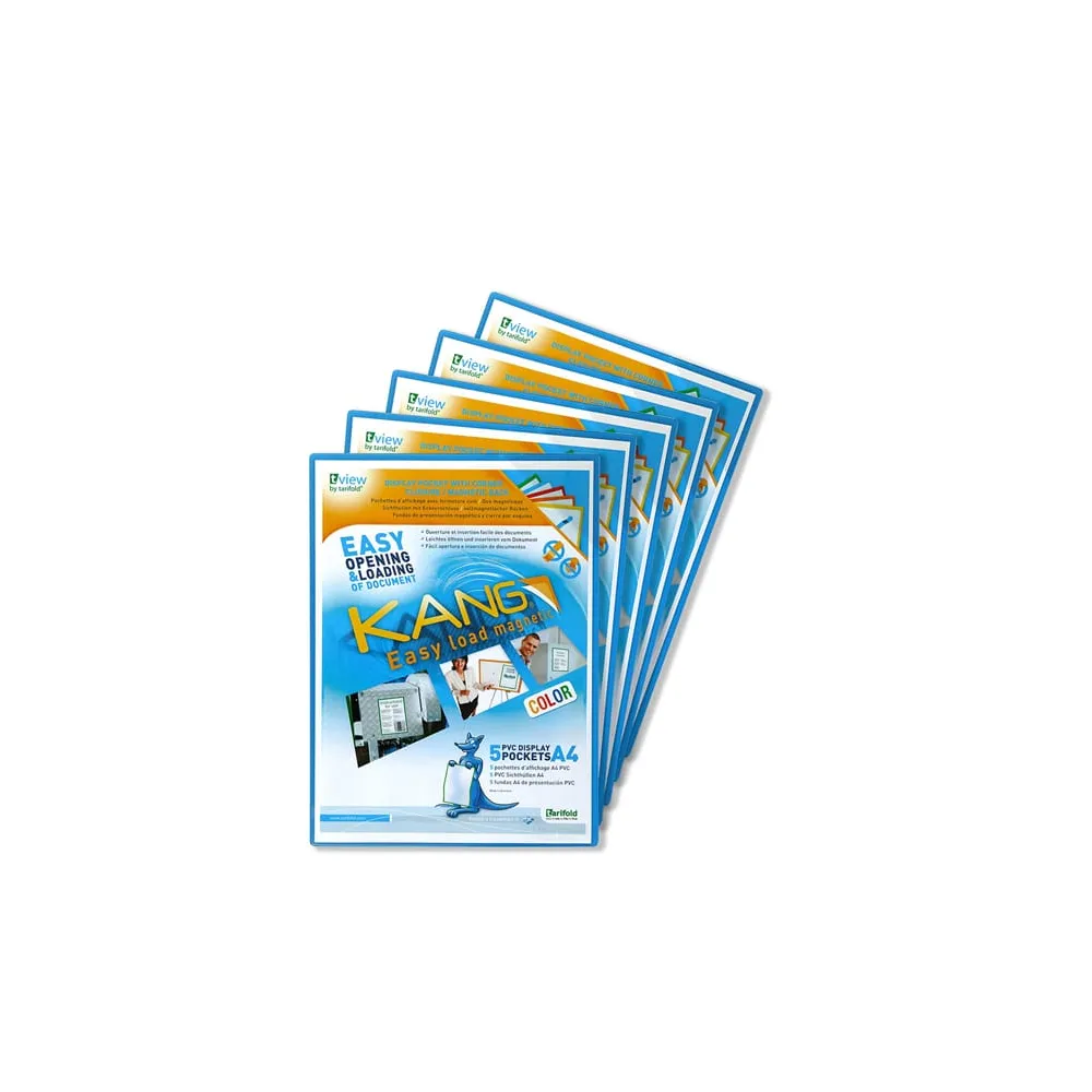 Tasca a L - con retro magnetico - A4 - blu - Djois - conf. 5 pezzi