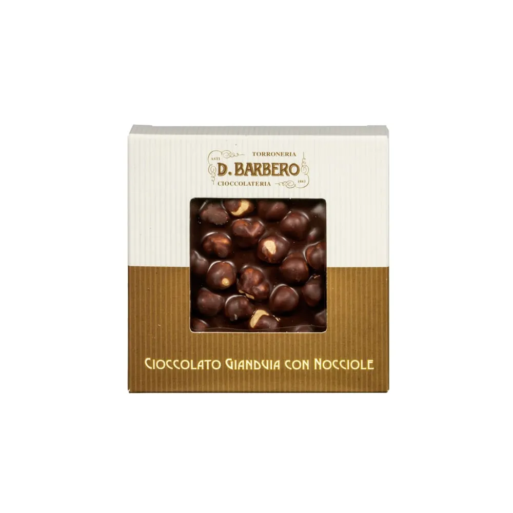 Tavoletta di cioccolato con nocciole - gianduja - 120 gr - Barbero
