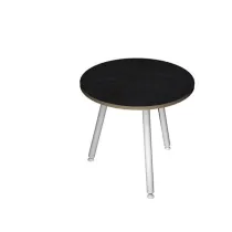 Tavolo riunione tondo Skinny Metal - diametro 80 cm - nero venato