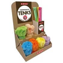 TemperamatiteTenks Peluche e Righe 16cm  - colori assortiti - Arda - display VoilÃ  48 pezzi totali