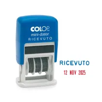 Timbro Mini Dater S160/L2 Datario + RICEVUTO - 4 mm - autoinchiostrante - Colop