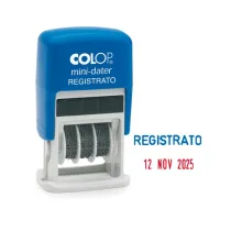 Timbro Mini Dater S160/L3 Datario + REGISTRATO - 4 mm - autoinchiostrante - Colop