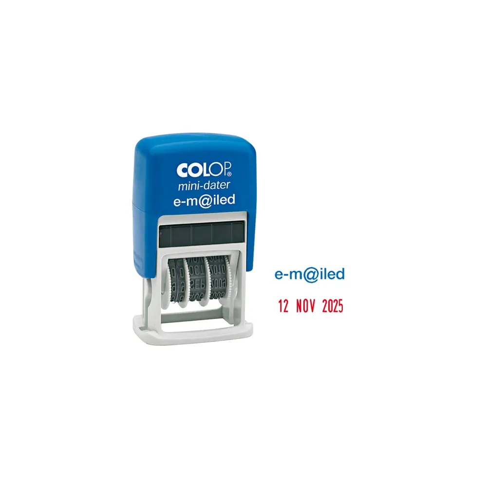 Timbro Mini Dater S160/L4 Datario + EM@ILED - 4 mm - autoinchiostrante - Colop