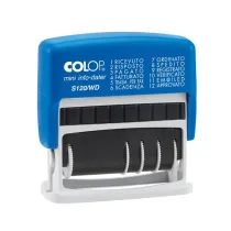 Timbro Mini Info S120/WD Datario + Polinomio - 12 diciture 4 mm - autoinchiostrante - Colop