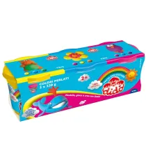 Tris barattoli da 220gr - giallo/magenta/blu - DiDÃ² - conf. 3 pezzi