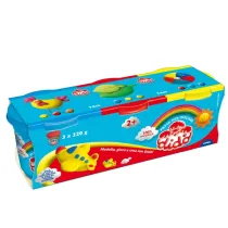 Tris barattoli da 220gr - giallo/rosso/azzurro - DiDÃ² - conf. 3 pezzi