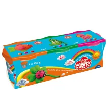 Tris barattoli da 220gr - verde/arancio/magenta - DiDÃ² - conf. 3 pezzi