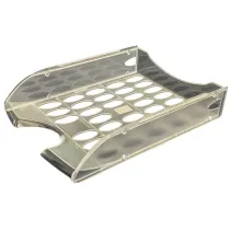 Vaschetta portacorrispondenza forata E040 - 26 x 34,5 x 6,5 cm - neutro trasparente - Fellowes