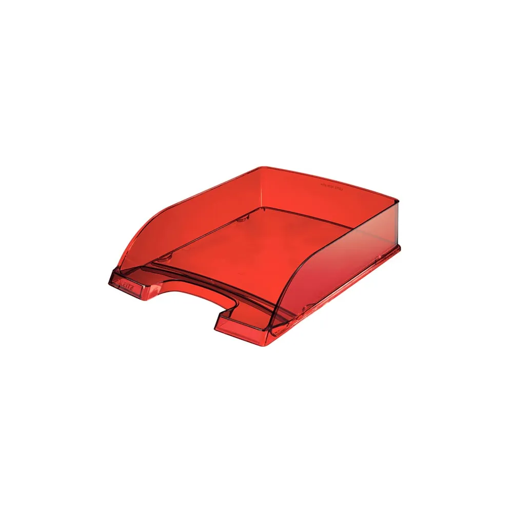Vaschetta portacorrispondenza Leitz Plus Standard - 25,5 x 7 x 36 cm - rosso trasparente - Leitz