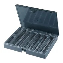 Vaschetta portamonete Aroka con coperchio - 23 x 19 x 7 cm - grigio - Metalplus