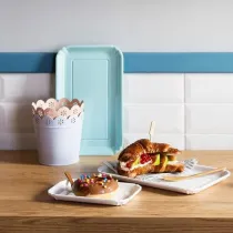 Vassoio bignÃ¨ - 17,5  x 11 cm - melamina - bianco - Leone