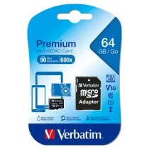Verbatim - Micro  SDXC Classe 10 fino a 45mb/sec - 44084 - 64GB