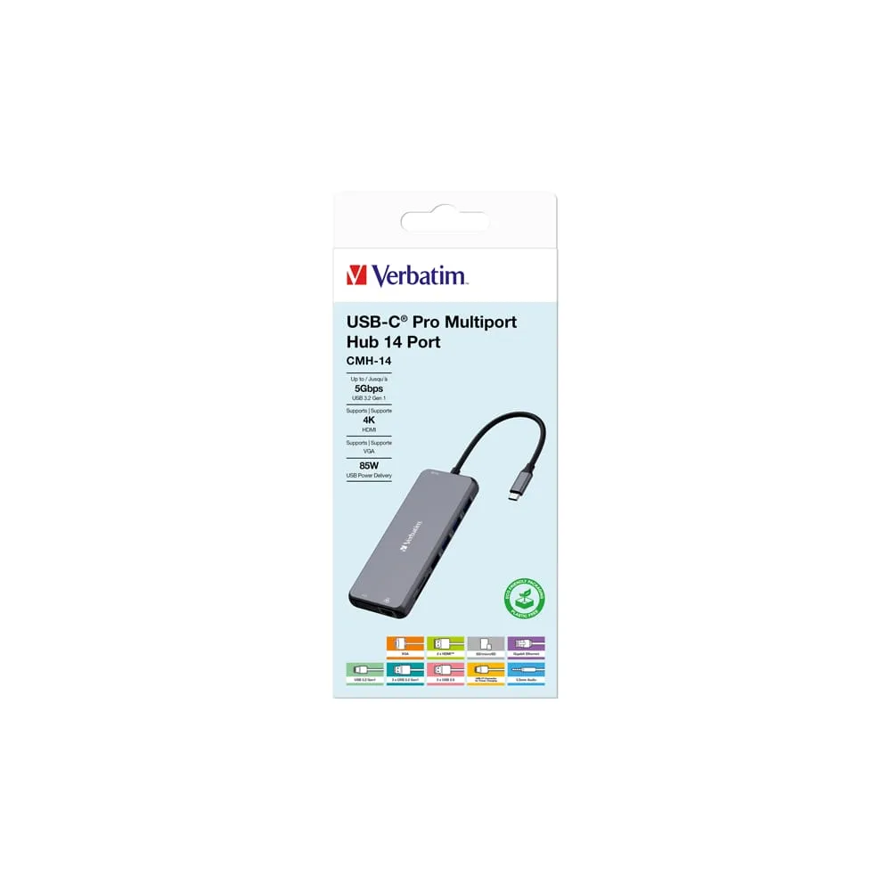 Verbatim - USB-C Pro Multiport Hub 14 Port - 32154