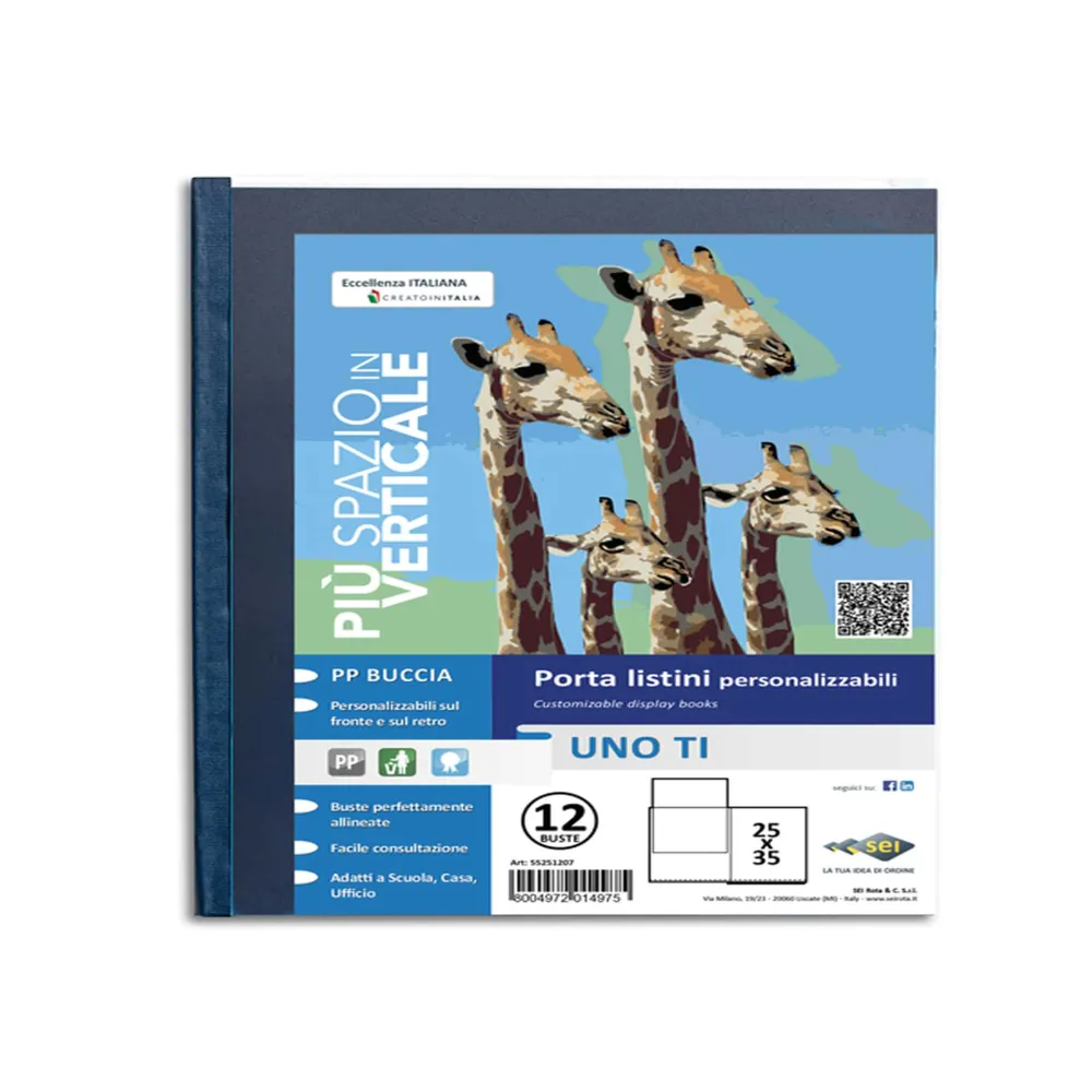 Portalistini personalizzabile Uno TI - 25x35 cm - 12 buste - blu - Sei Rota