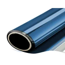 Pellicola adesiva - 50 cm x 10 m - protezione UV medio/alta - trasparenza media -  riflettente/grigio scuro - Patifix