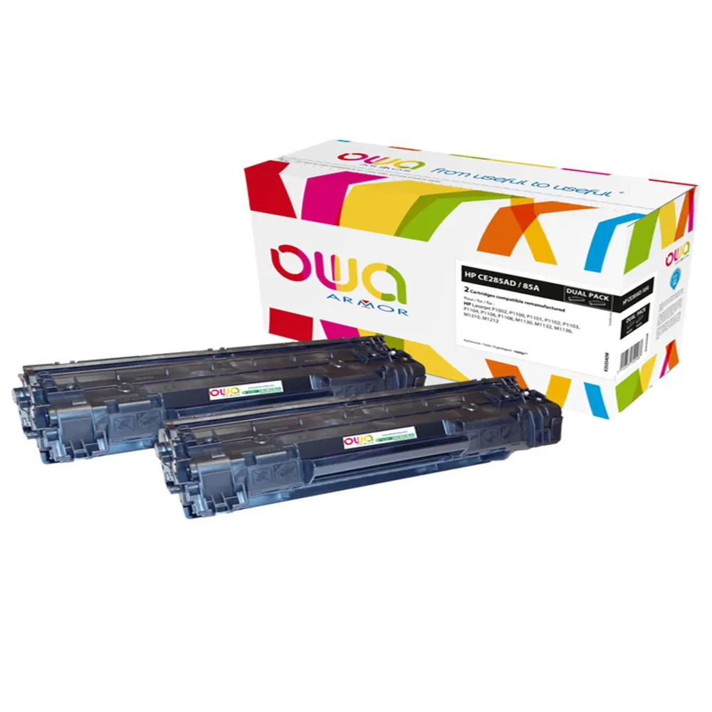 Armor - Conf. 2 Toner Compatibile  per HP 85A - Nero - K35354OW - 1.600 pag cad