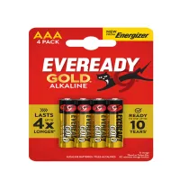 Pila ministilo AAA - 1,5V - Eveready Gold  - alcalina - Energizer - blister 4 pezzi