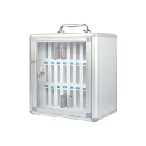 Armadietto portacellulare - 24 posti - 26 x 19 x 38,5 cm - grigio - Iternet