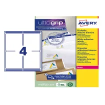 Etichette adesive L7169 - in carta - angoli arrotondati - laser - permanenti - 99,1 x 139 mm - 4 et/fg - 15 fogli - bianco - Av